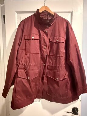Lane Bryant Women’s Utility Jacket in Burgundy